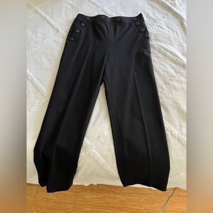 Club Monaco Black Tapered Trousers with button details at waist and pockets